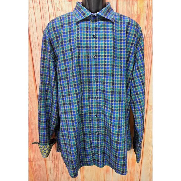 Robert Graham Mens Shirt 2XL Classic Fit Button-Down Vibrant Contrast Details - Picture 1 of 8